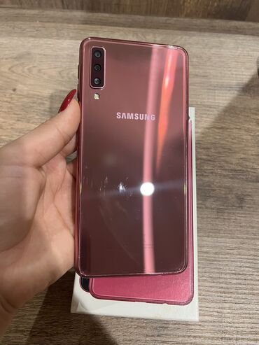 a90 samsung qiymeti: Samsung Galaxy A7 2018, 64 GB, rəng - Çəhrayı, Sensor, Barmaq izi, İki sim kartlı