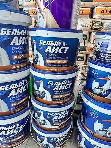 аист: Водоэмульсионная краска, БЕЛЫЙ АИСТ, Для внутренней работы, цвет - Белый, 25 кг, Матовая, Высокоукрывистая — 1