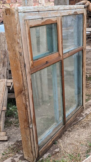пластиковые окна для балкона: Деревянное окно, Глухое, Б/у, 140 *120, Самовывоз