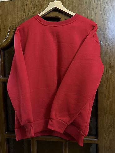 svitir: Qırmızı sweatshirt - Rəng: parlaq qırmızı, tək rəng (printsiz — 1