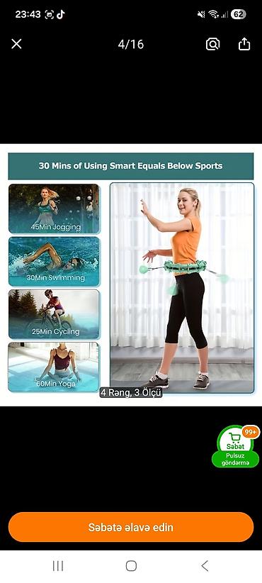 baliq tutan: Ağıllı Fitness Hoop – tənzimlənən modullu hula halqa - Rəng — 2