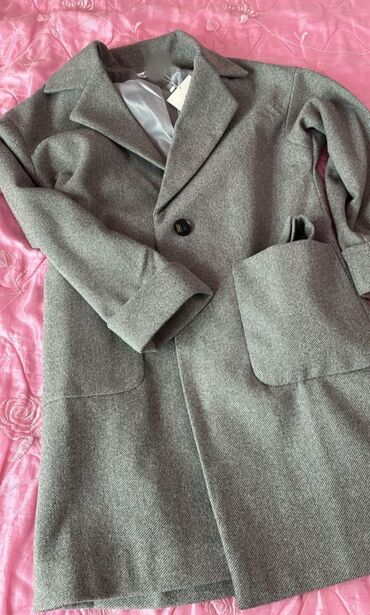 рубашка пальто: Пальто, Осень-весна, Драп, По колено, С поясом