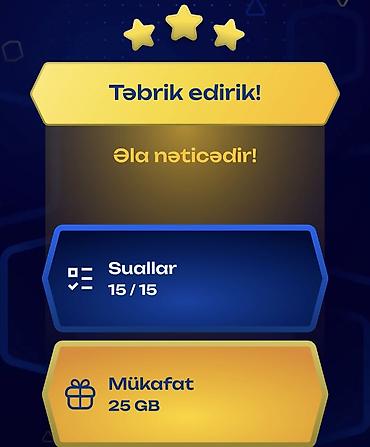 lazer e: Azercell nömrə işlədənlər üçün 25 gb cəmi 4 AZN. 28 günlük internetdir — 2