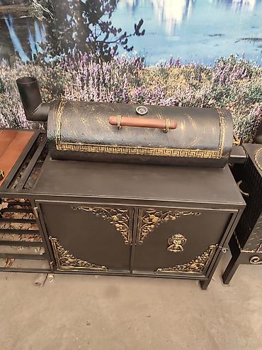 Барбекю: Три в одном очень удобная коптильня гриль барбекю мангал очок толщина — 2