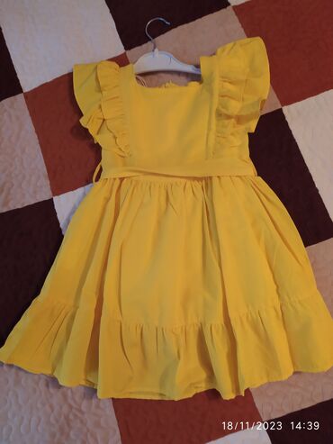 ucuz donlar: Детское платье цвет - Желтый