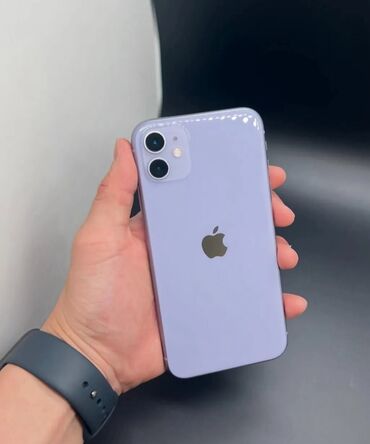 Apple iPhone: IPhone 11, Б/у, 128 ГБ, Deep Purple, Защитное стекло, Чехол, Кабель, 73 %