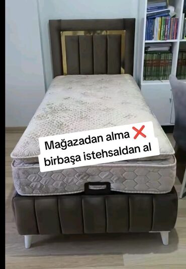Çarpayılar: Yeni, Təknəfərlik çarpayı, Bazalı, Matras ilə, Siyirməsiz, Azərbaycan — 5
