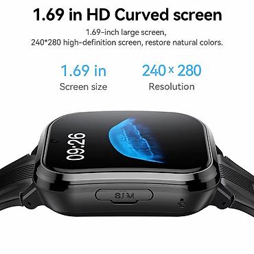 smart telefon: Yeni, Smart saat, Hoco, Kamera, rəng - Qara — 2