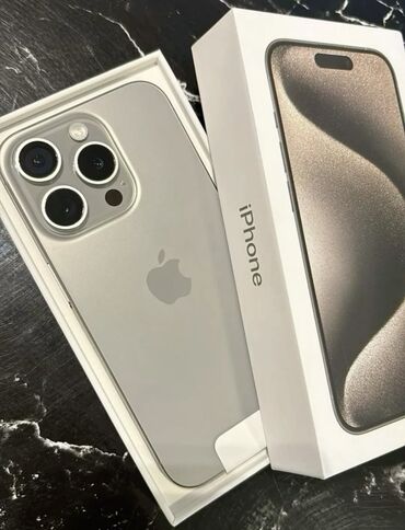 айфон 10000: IPhone 15 Pro, 256 ГБ, Natural Titanium, Коргоочу айнек, Каптама, 90 %