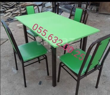 Sifarişlə masa və oturacaq dəstləri: Kvadrat masa, Mətbəx üçün, Dəhliz üçün, Eyvan üçün, 4 nəfər, Açılmayan, Azərbaycan, Zəmanətli — 25