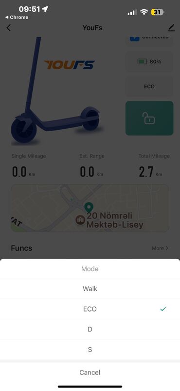 Elektrikli samokatlar: Yeni Elektrik samokat > 12", 351 - 500 Vt, 26 - 35 km/s — 4
