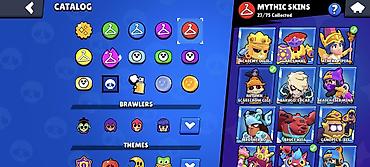 İncəsənət və kolleksiyalar: Kupa: 76.100 Maksimum Səviyyə (11 lvl): 65 Brawler Skinlər (376): 19 — 6