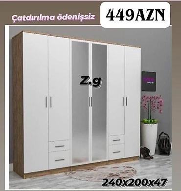 kupə: Mebel dolabı – 6 qapılı, güzgülü model - Ölçülər: 240 x 200 x 47 sm - — 1