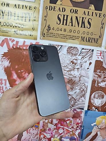 IPhone 15 Pro Max, Б/у, 256 ГБ, Black Titanium, Чехол, 80 %