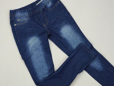 Spodnie: Spodnie jeansowe, 9 lat, 128/134, stan - Bardzo dobry