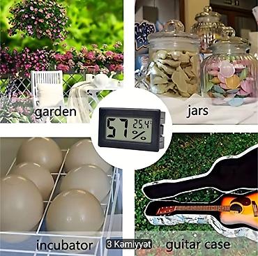 Rəqəmsal higrometr + termometr (mini LCD) Xüsusiyyətlər: - Eyni