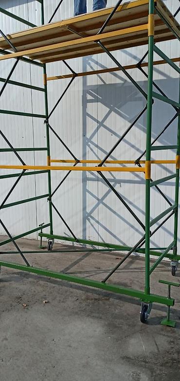 Строительные леса, стойки: Вышки передвижные Российские ЕвропейскиеЛеса до 20 метров на колёсах — 7