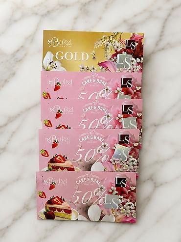 hədiyyə kart: 50% endirim kuponlari Buket.az ve ya Cake&Bake magazalarinda — 1
