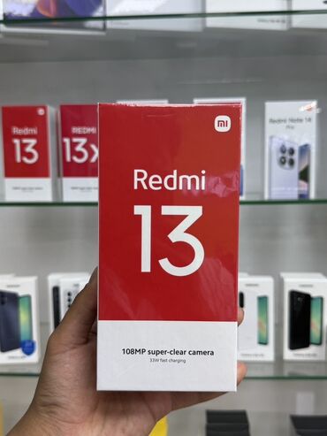 камера mi: Redmi, Redmi 13, Жаңы, 256 ГБ, түсү - Кара, 2 SIM