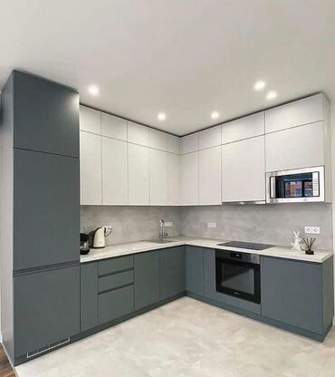 Sifarişlə mətbəx mebeli: Sifarişlə mətbəx dəsti, Özü çəkən petlələr, MDF, Kredit var, Pulsuz çatdırılma — 11