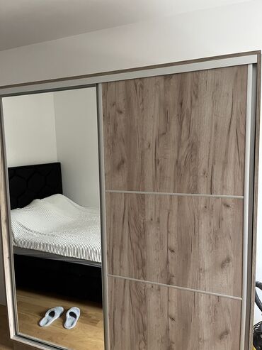 Wardrobes: Double warderobe, Mediapan, color - Grey, New