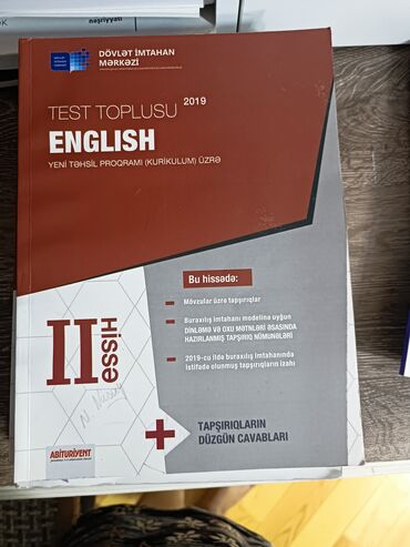 İncəsənət və kolleksiyalar: Məhsul: “Test Toplusu – English (Yeni Təhsil Proqramı – Kurikulum