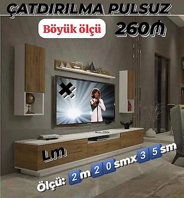 polka satilir: _*TV STEND / TV altı*_ *Yeni və sifarişlə* 💥 Qiymət : *260₼* — 2