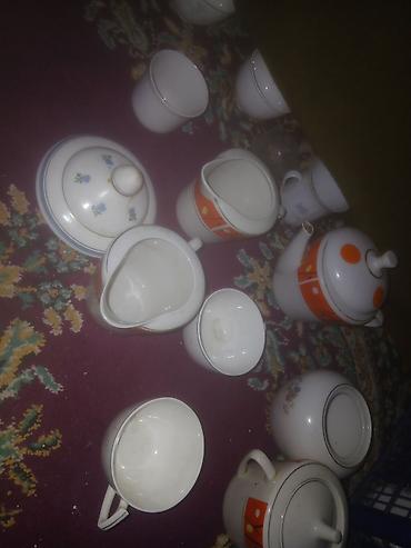 ağ çiçəyim: Çay dəsti, rəng - Ağ, Farfor — 1