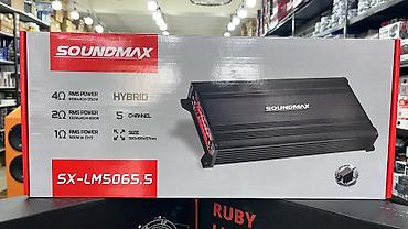 аудио усилитель купить: SOUNDMAX SX-LM5065.5 – 5 kanallı hibrid avtomobil gücləndiricisi — 1