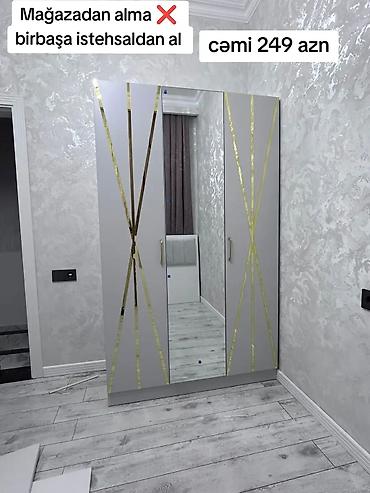 Dolablar: Yeni, 3 qapılı, Güzgülü, Boz, Açılan, Düz dolab — 1