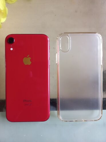 пйфон xr: IPhone Xr, Б/у, 128 ГБ, Красный, Чехол, 81 %