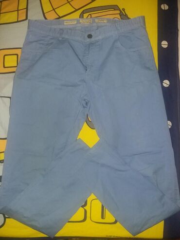 Muška odeća: OVS muske farmerice- pantalone Vel.52. Nosene 2 puta Nebo plava boja