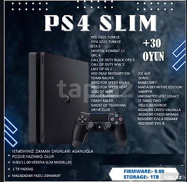sony 6500: PS4 Slim oyun konsolu – 1 TB yaddaş, firmware 9.00 Xüsusiyyətlər: - 1 — 1