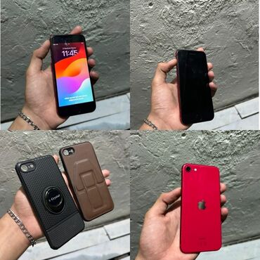 100 manata yeni telefonlar: IPhone SE 2020, 64 ГБ, Красный, Отпечаток пальца