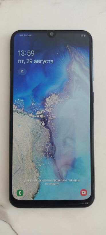 а32 телефон: Samsung Galaxy A20, Колдонулган, 32 ГБ, түсү - Боз