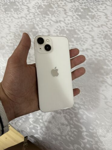 iphone zaqatala: IPhone 14, 128 GB, Starlight, Zəmanət, Barmaq izi, Simsiz şarj