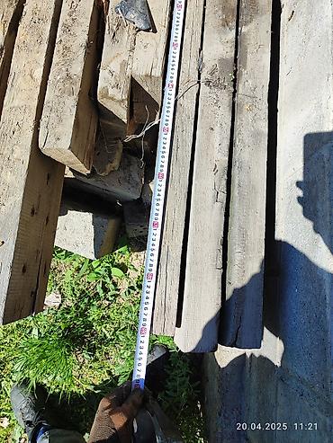 брусы деревянные: Лес, балки, брусы б/у, размеры длина 6-7 метров, 210мм×65мм Устундар — 7