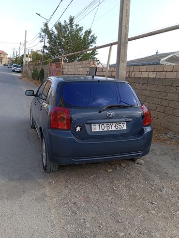 Tavalar: Tünd göy rəngdə "Toyota Corolla" modeli. Bu heçbek modeli, şəhər