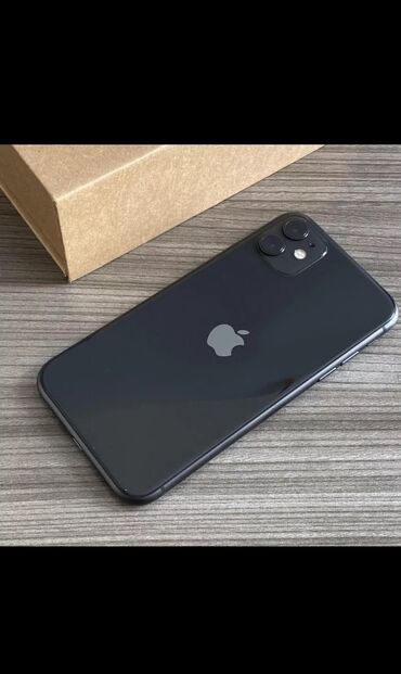 бу телефон айфон 11: IPhone 11, Б/у, 128 ГБ, Jet Black, Чехол, 77 %