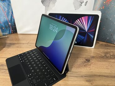 клавиатура apple: Планшет, Apple, память 256 ГБ, 11" - 12", Wi-Fi, Б/у, Классический цвет - Серебристый