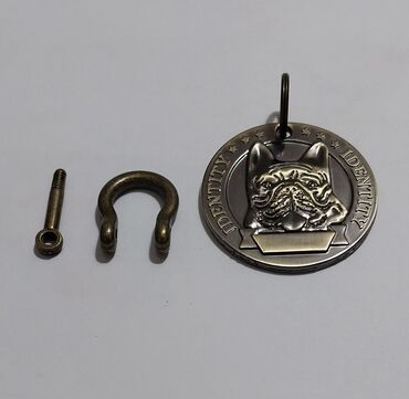 Heyvanlar üçün digər mallar: İt medalyonları (identifikasiya nişanı) satılır. Material: metal — 7