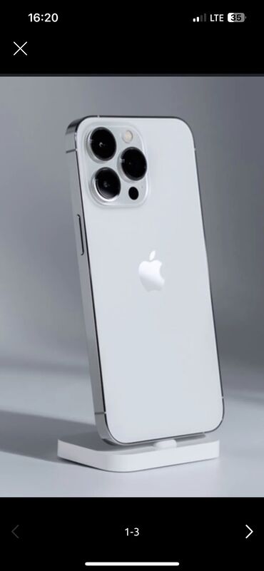 Apple iPhone: IPhone 13 Pro, Колдонулган, 128 ГБ, Black Titanium, Заряддоочу түзүлүш, Коргоочу айнек, Каптама, 84 %