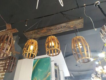 lüstrlar: Çılçıraq, 3 lampa, Taxta