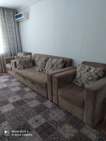 мебел диван бу: Диван-керебет, түсү - Саргыч боз, Колдонулган