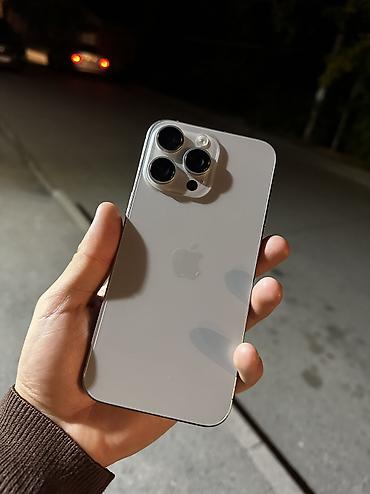 Уюлдук телефондор жана аксессуарлар: IPhone 15 Pro Max, Колдонулган, 256 ГБ, Natural Titanium, Коргоочу айнек, Каптама — 1