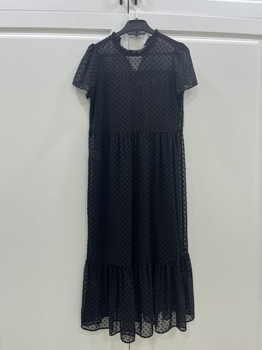 sifon koynekler: Qara rəngli xallı şifon don - Material: yüngül, şəffaf xallı şifon