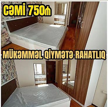 стенка для спальни: Yataq otağı dəsti – cəmi 750 ₼ Dəst tərkibi: - İki nəfərlik çarpayı — 1