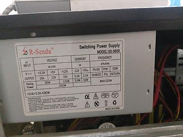 Masaüstü kompüterlər və iş stansiyaları: Stolüstü kompüter + monitor dəsti Sistem bloku: - Korpus: iNtex Nova — 6
