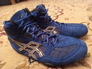 Кроссовки и спортивная обувь: Мужские кроссовки, 38.5, Asics, Б/у, цвет - Синий, Самовывоз, Платная доставка