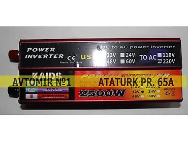 220 v 12 v dönüştürücü: 12voltu 220volta çevirən cihaz 2500w 🚙🚒 ünvana və bölgələrə ödənişli — 1